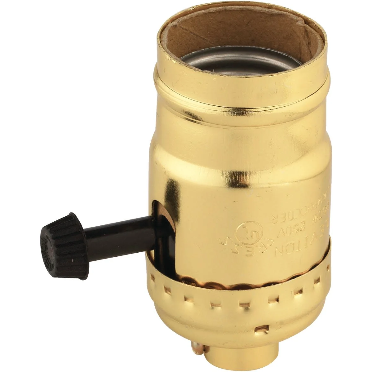 Trusted Leviton Turn-Knob Medium Base Brass Single-Circuit Lamp Socket Specialty