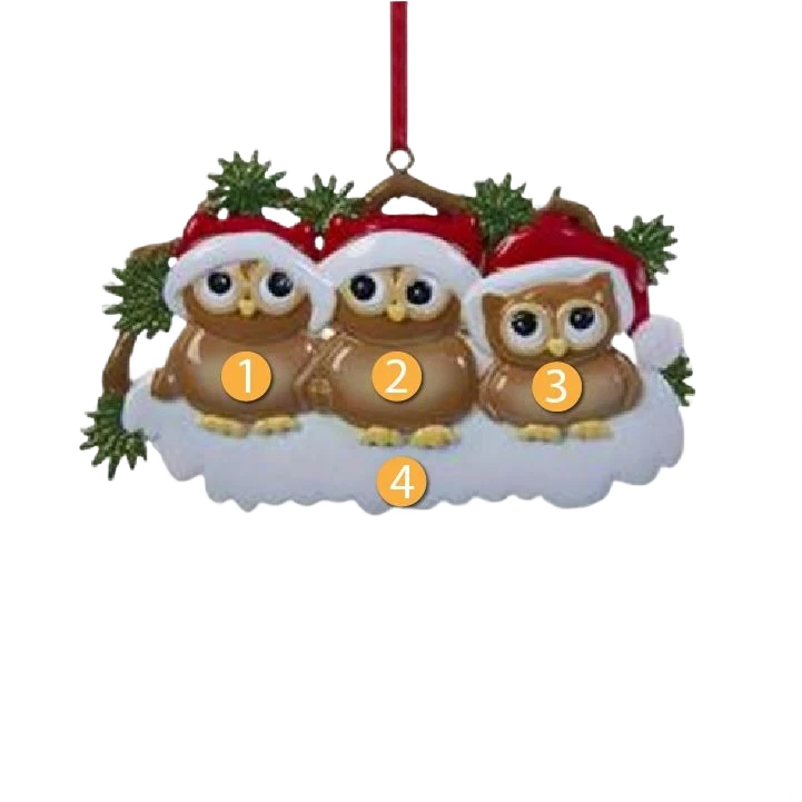 User-Friendly Kurt S. Adler Personalized Owl Family of 3 Ornament Superior