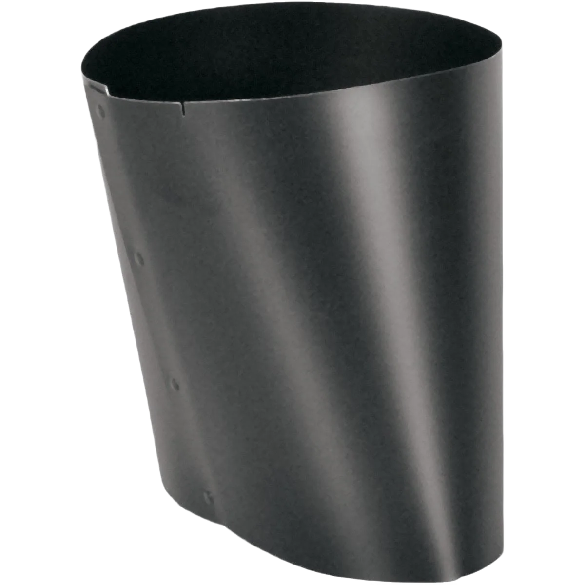 Clean Imperial 7 In. 24 Gauge Black Oval to Round Connector Long-Lasting