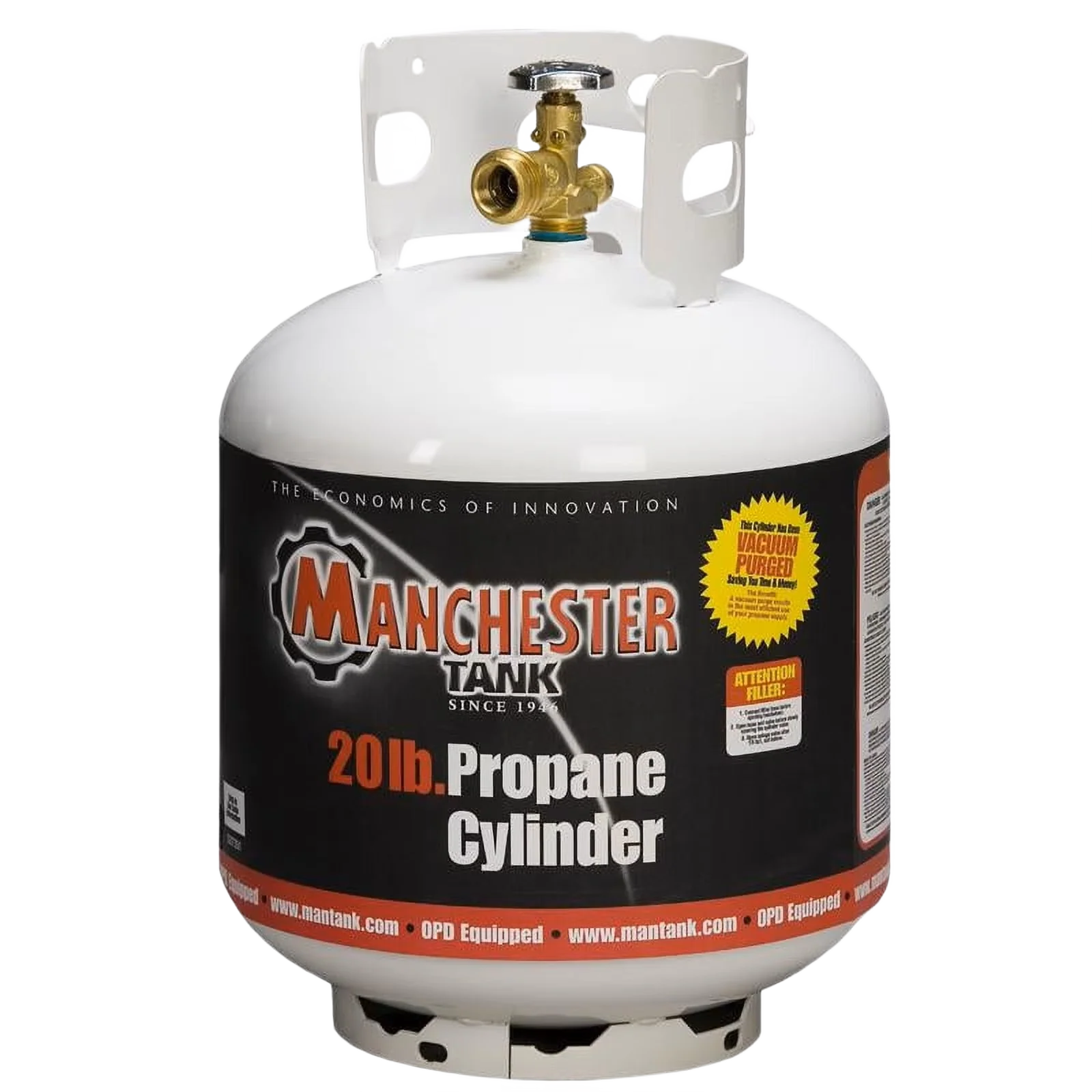 Verified Manchester Tank Equipment Steel DOT LP Pre-Purged Propane Tank 20 lbs. Stylish