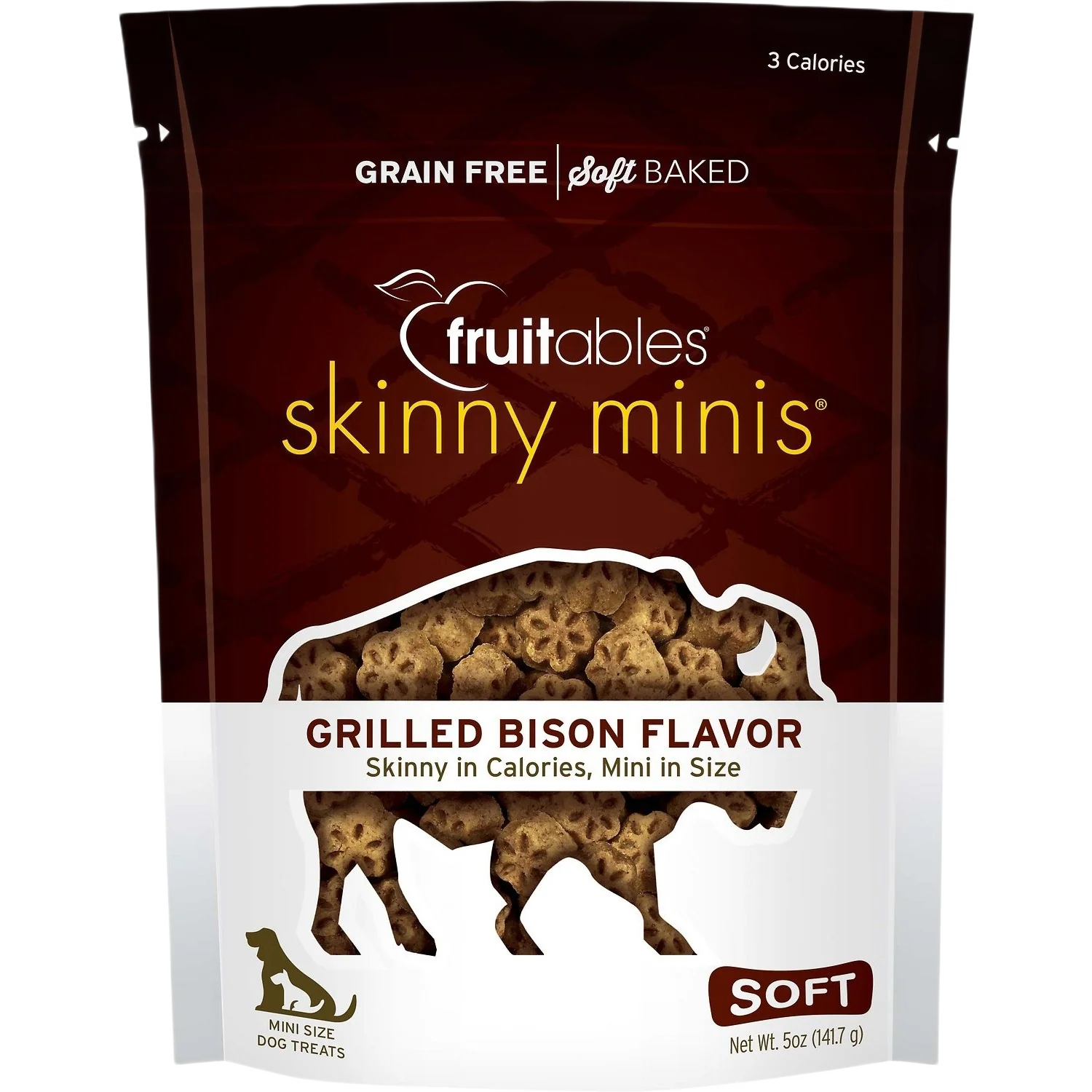 Environmentally Friendly Fruitables Skinny Minis Grilled Bison Soft Dog Treats 5 oz. Healthy