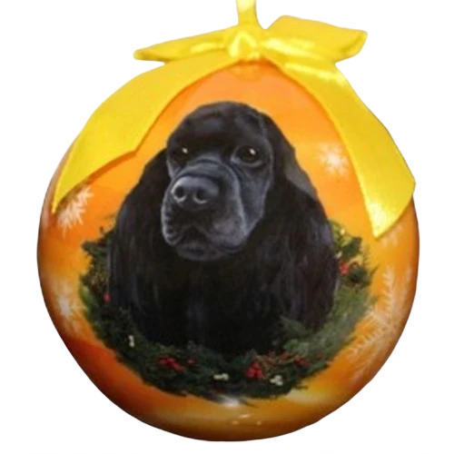 Prestigious E S Pets Black Cocker Spaniel Christmas Ball Ornament Quality