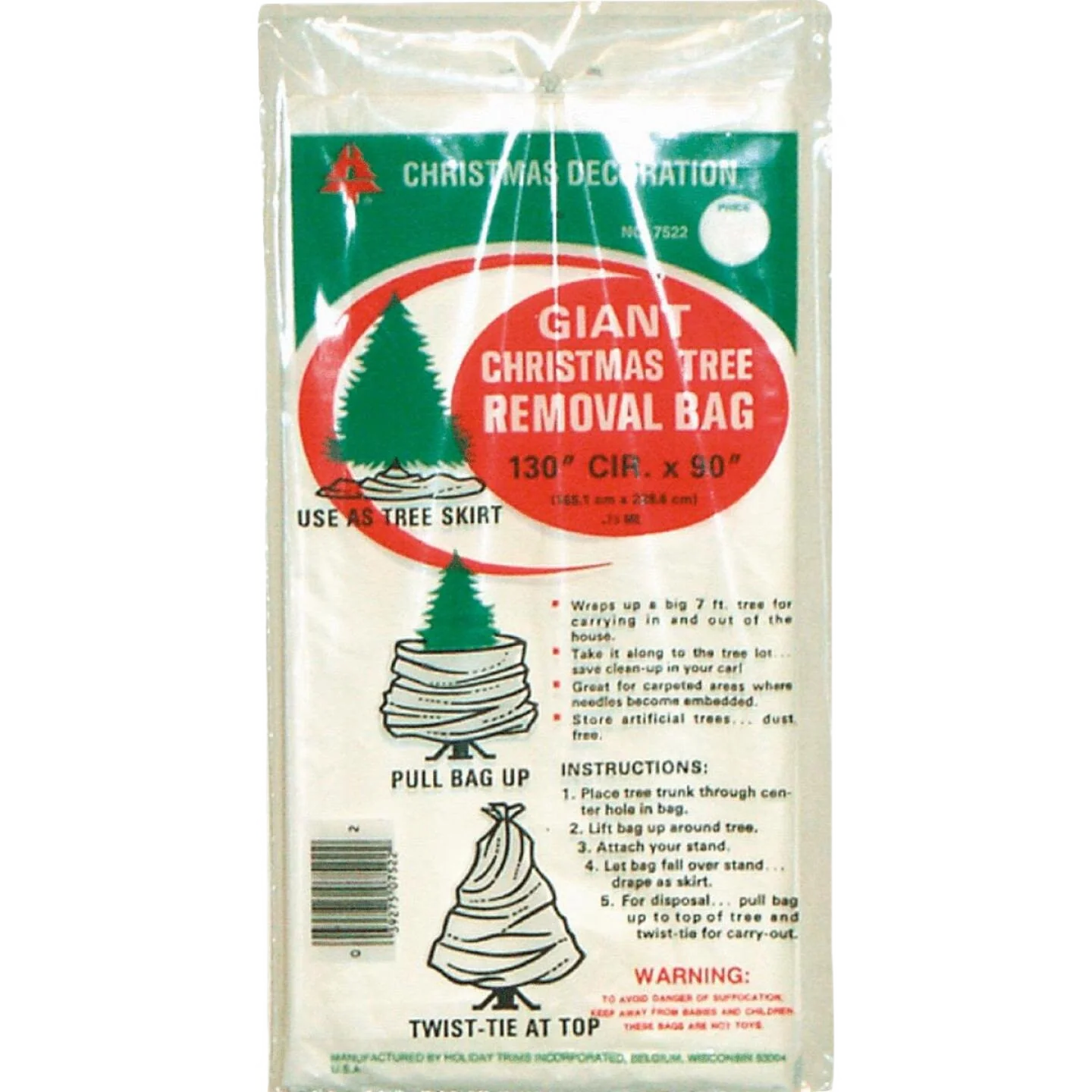 Classic Holiday Trims Tree Removal Bag Relaxed