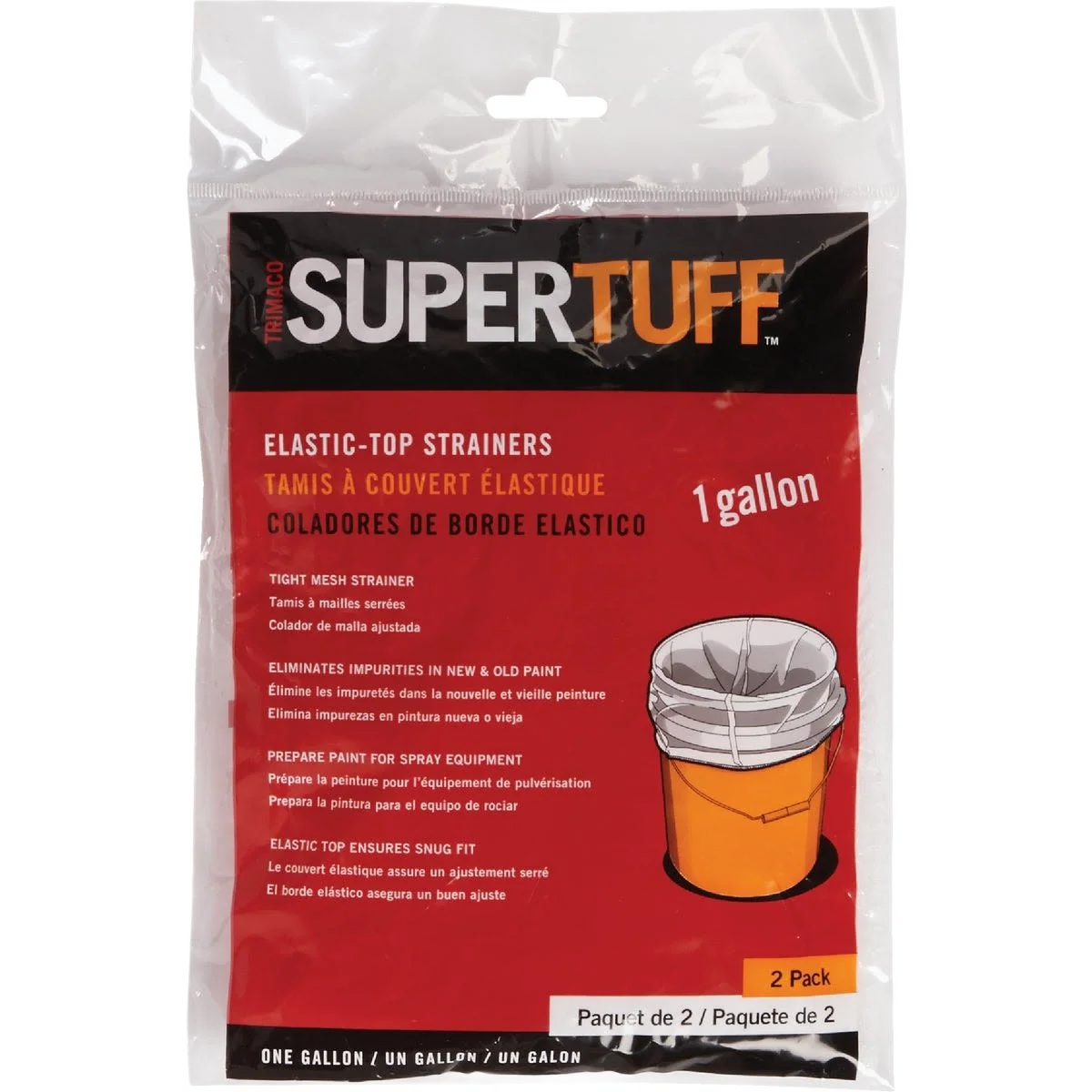 Excellent Trimaco SuperTuff Elastic-Top Paint Strainer 1 Gallon 2-Pack Recyclable