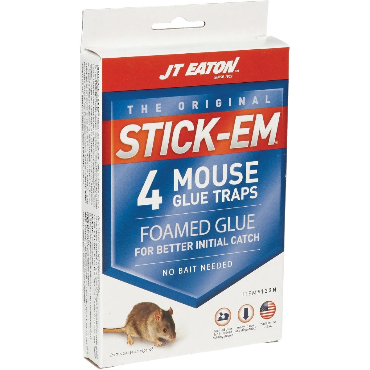 Fine Crafted JT Eaton Stick-Em Glue Mouse Trap 4-Pack Smooth