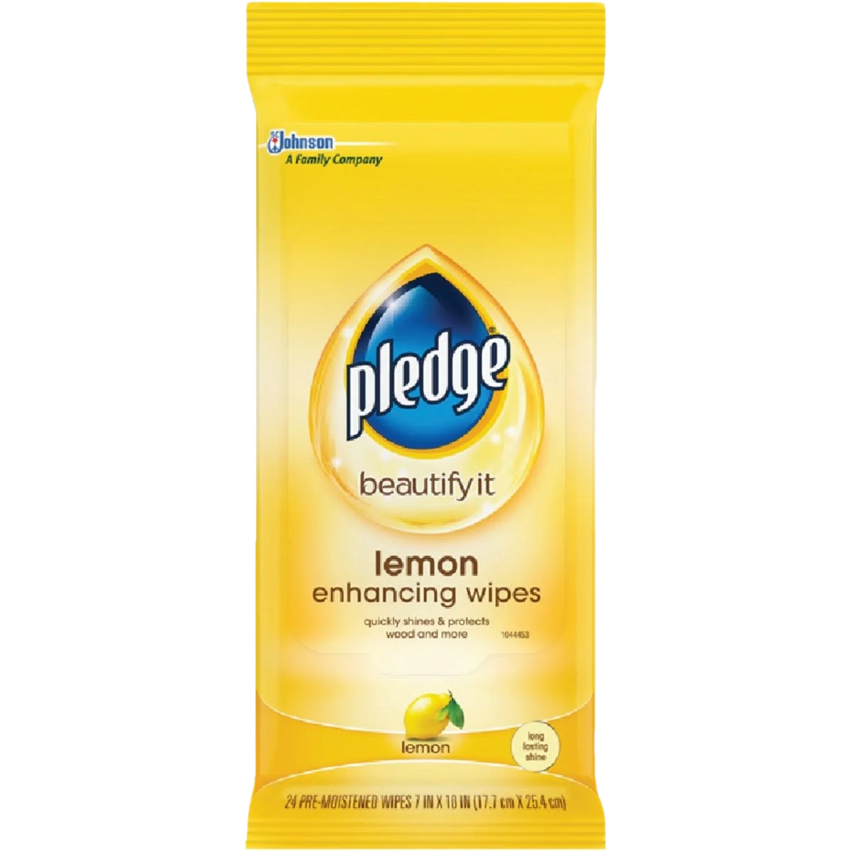 Fast Pledge Lemon Furniture Polish Wipes 24 Count Lightweight