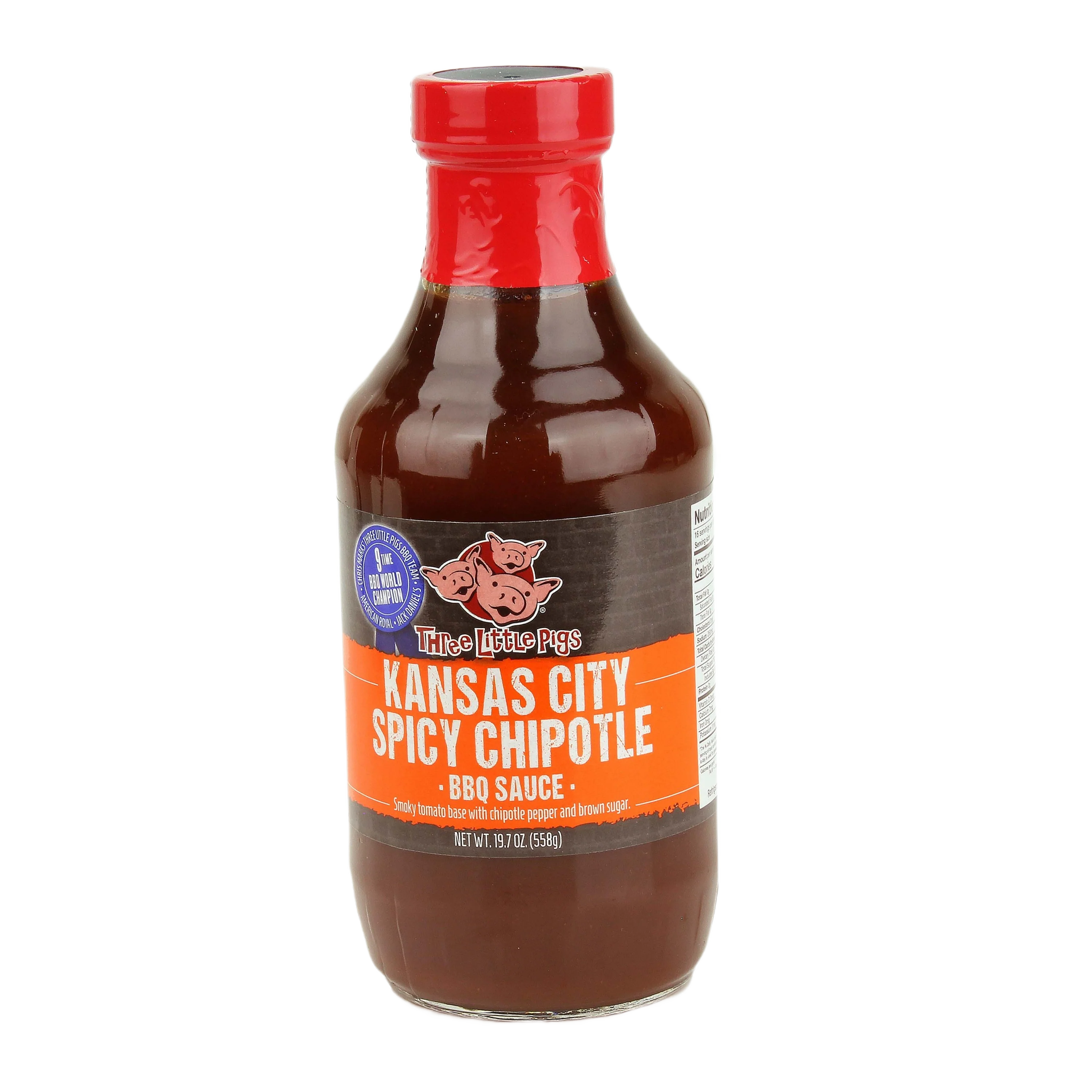 Traditional Three Little Pigs Kansas City Spicy Chipotle BBQ Sauce 19.7 oz. Fashionable