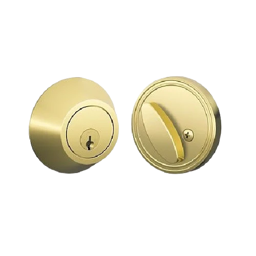 Casual Dexter Single Cyl. Deadbolt Polished Brass Safe