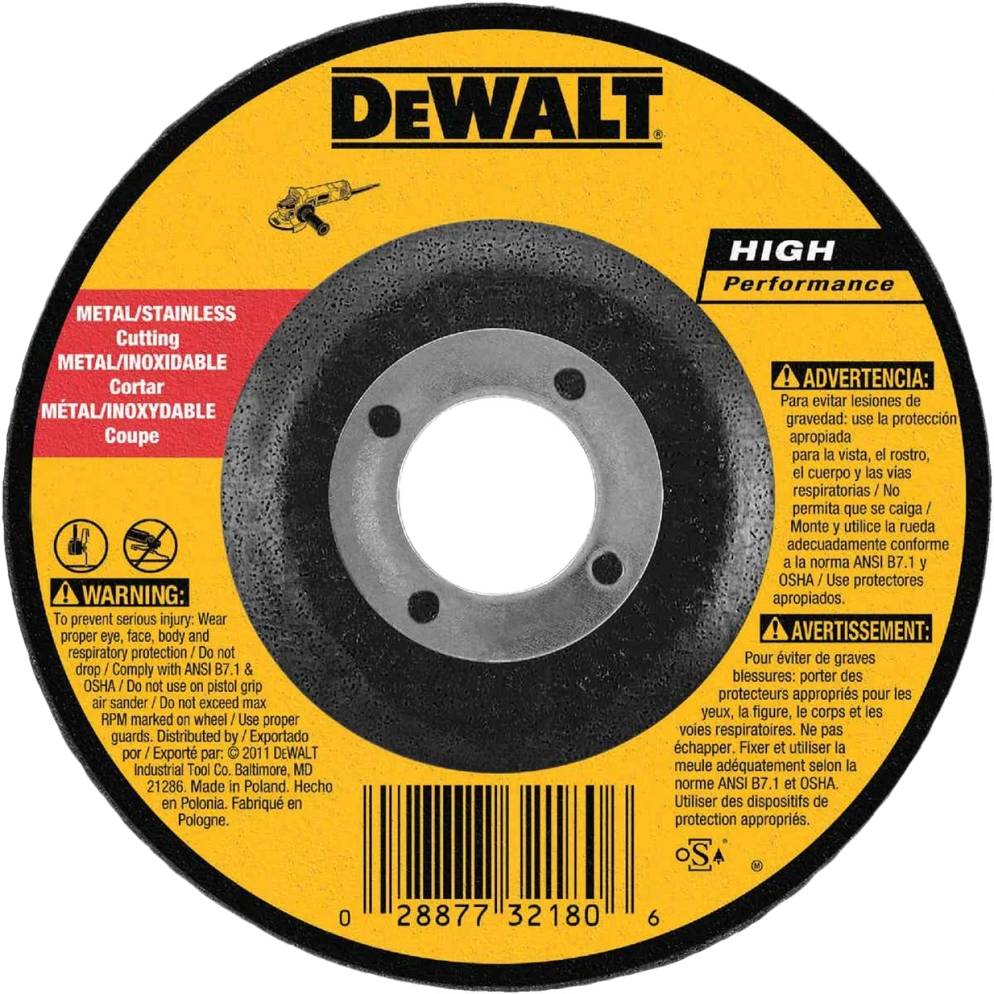 Healthy DEWALT 4 x 5 8 Type 27 High Performance Metal Cutting Wheel Exceptional