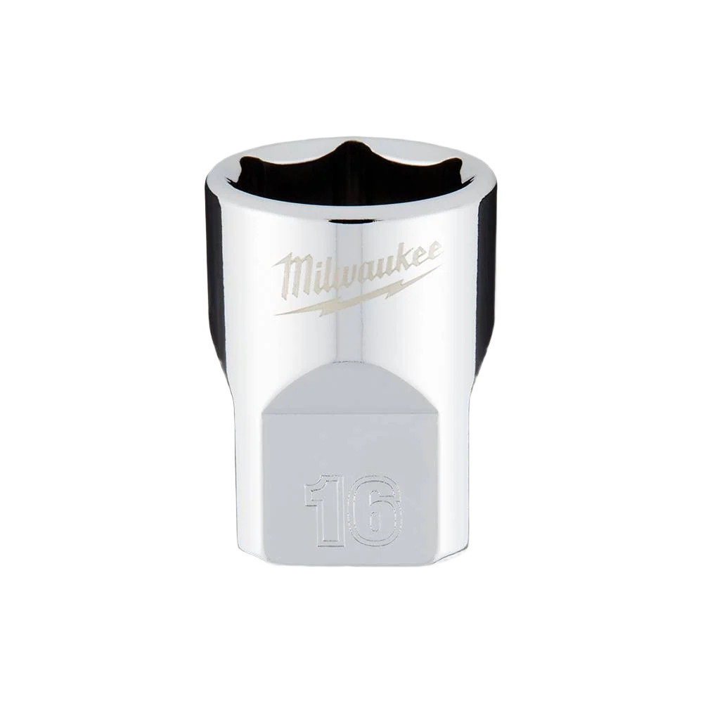 Excellent Milwaukee 3 8 Drive 16-mm 6-Point Socket w FOUR FLAT™ Sides Recyclable