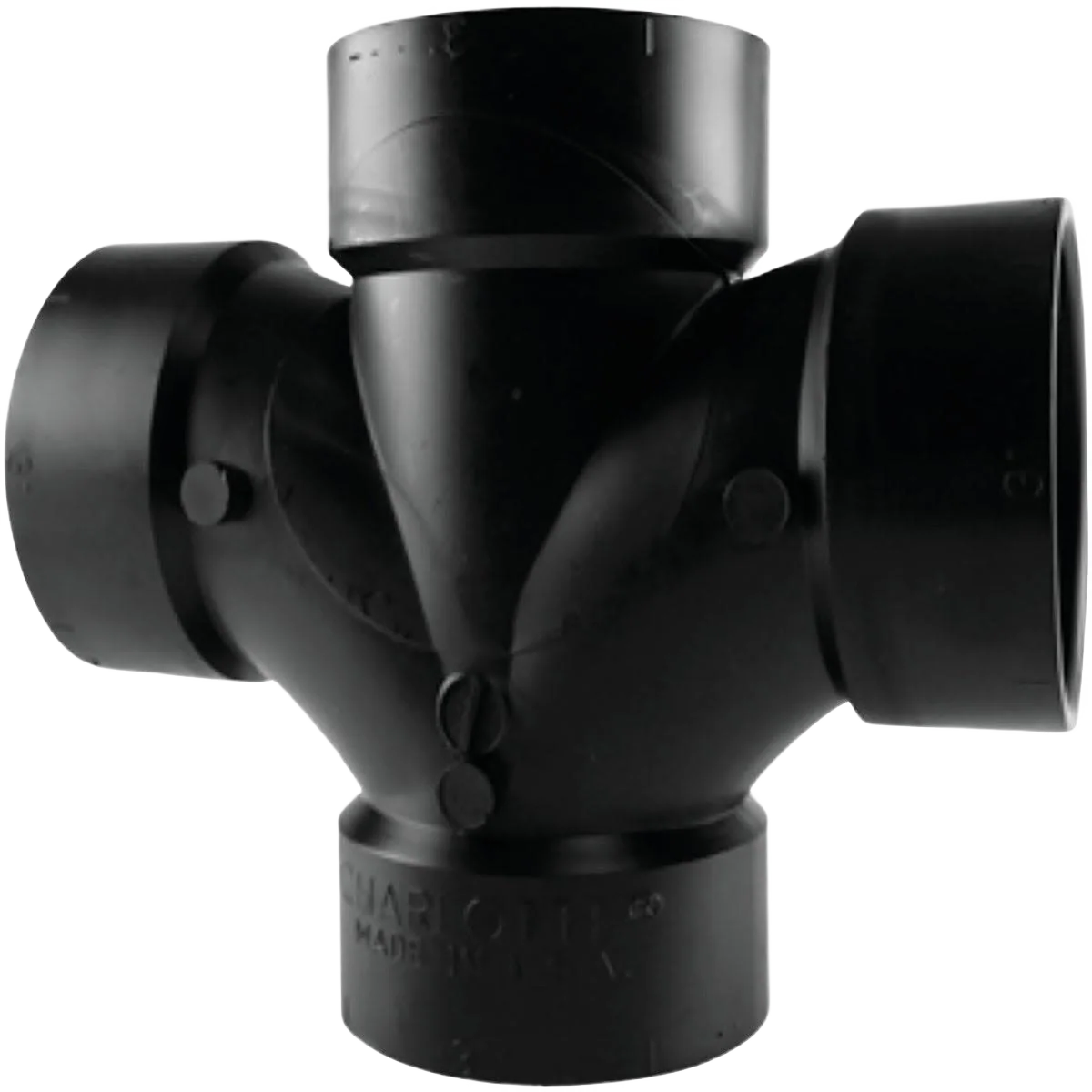 Secure Charlotte Pipe 3 In. All Hub Double Sanitary Tee Breathable