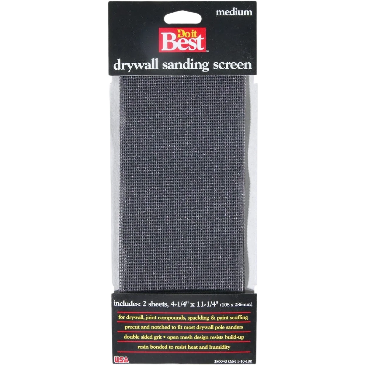 Enhanced Do it 100-Grit Medium Precut Drywall Sanding Screen 2-Pack Easy-to-Use