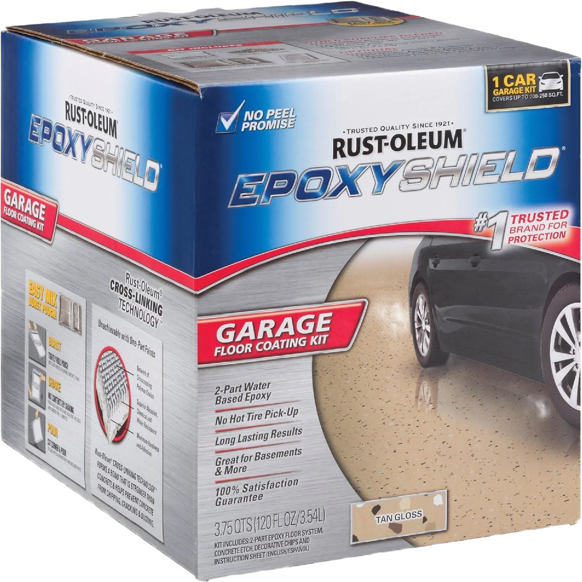 Healthy Rust-Oleum Epoxyshield Tan Garage Floor Coating Kit Green