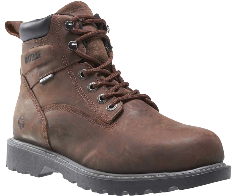 Premium Wolverine Men’s Dark Brown Floorhand Waterproof Boots Size 9EW Recyclable