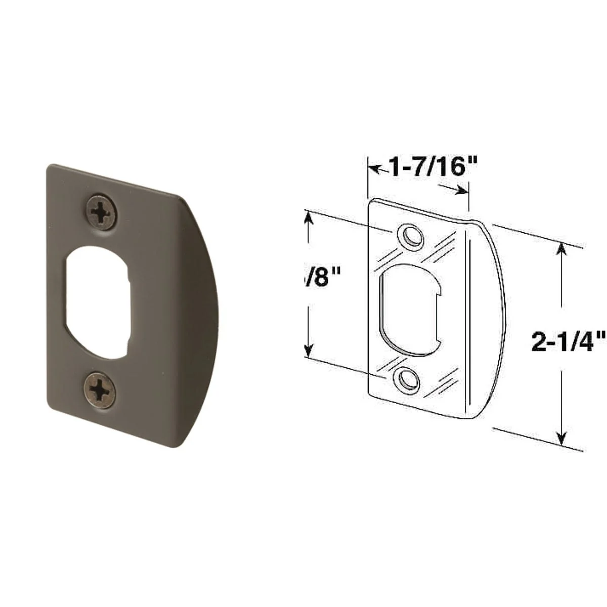 Healthy Prime-Line Defender Security 1-3 4 In. Bronze Strike Plate Artisan