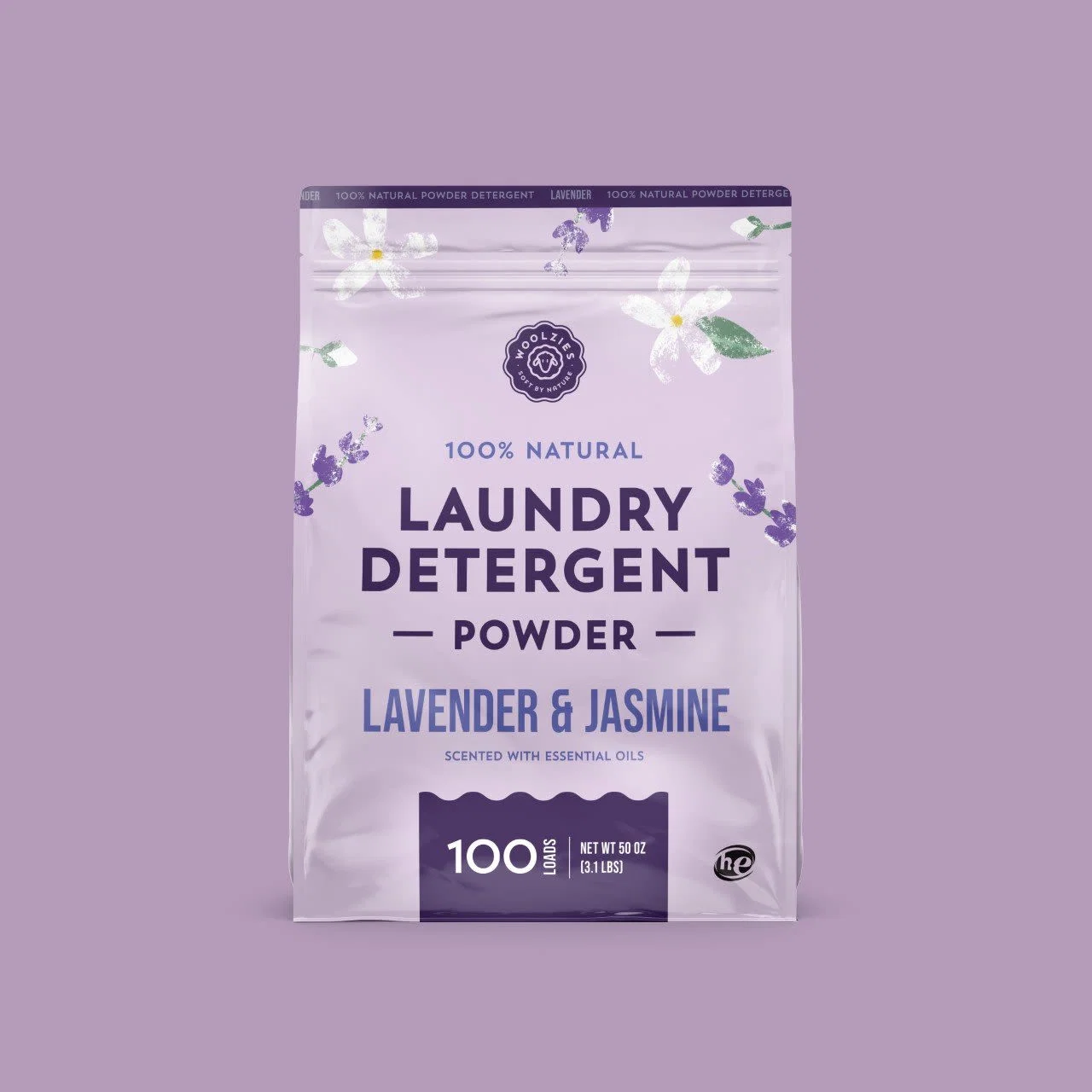 Fine Crafted Woolzies Lavender Jasmine Powder Laundry Detergent 3.1 lb. Sustainable