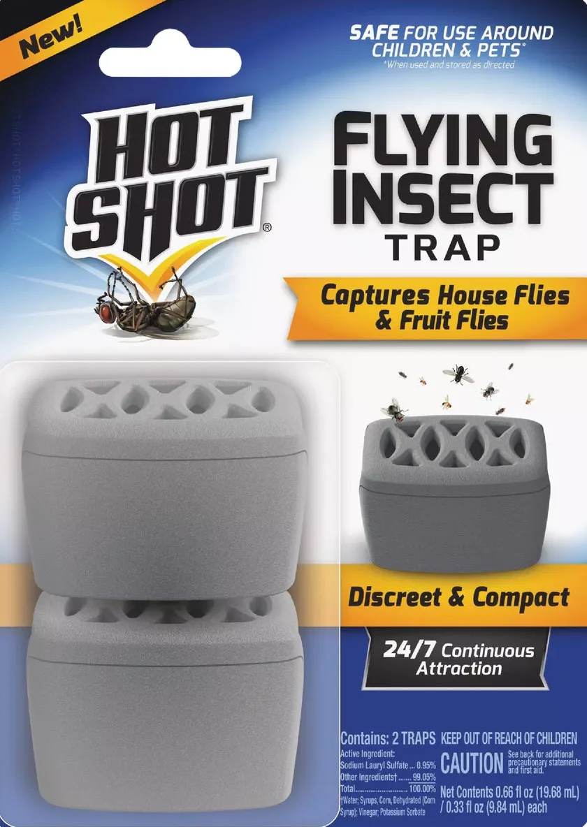 High-Performance Hot Shot Flying Insect Trap 2-Pack Reliable