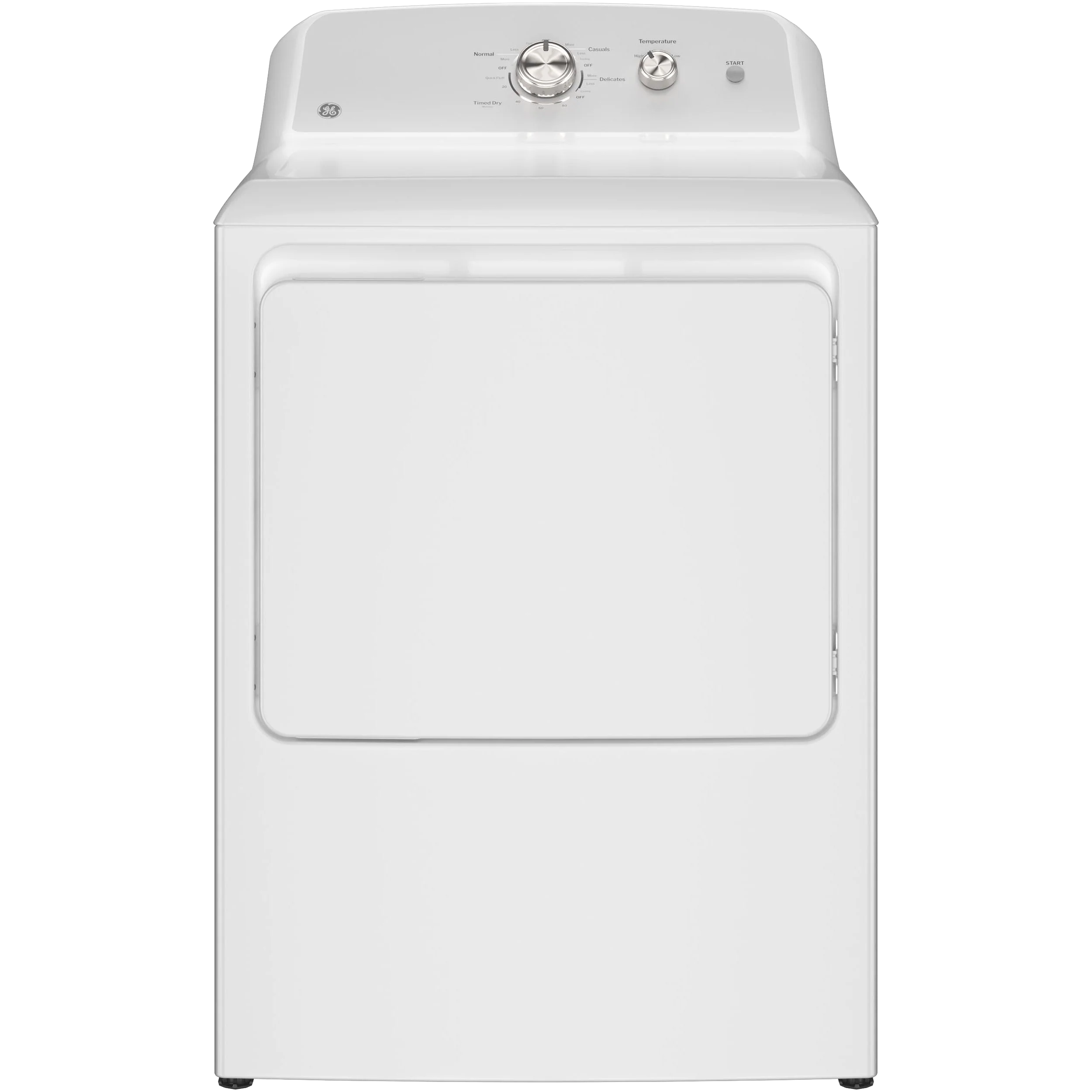 Contemporary GE® 6.2 cu. ft. Capacity Electric Dryer with Up To 120 ft. Venting and Shallow Depth Stylish
