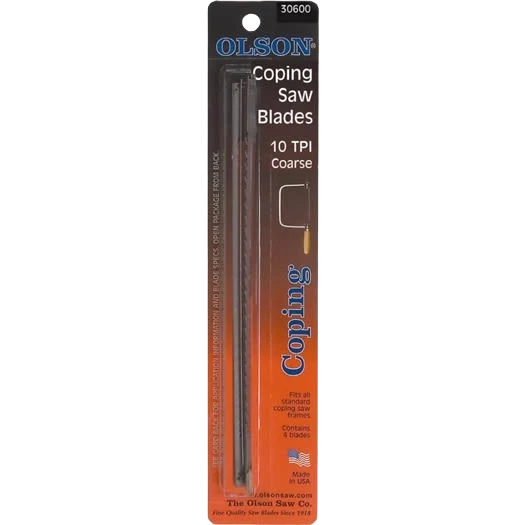 Luxury Olson 6-1 2 in. 10 TPI Coping Saw Blade 4-Pack Reliable