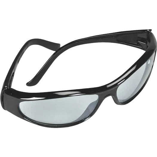 Original Design Safety Works Blue Essential Style Black Frame Safety Glasses with Anti-Fog Light Blue Mirrored Lenses Advanced