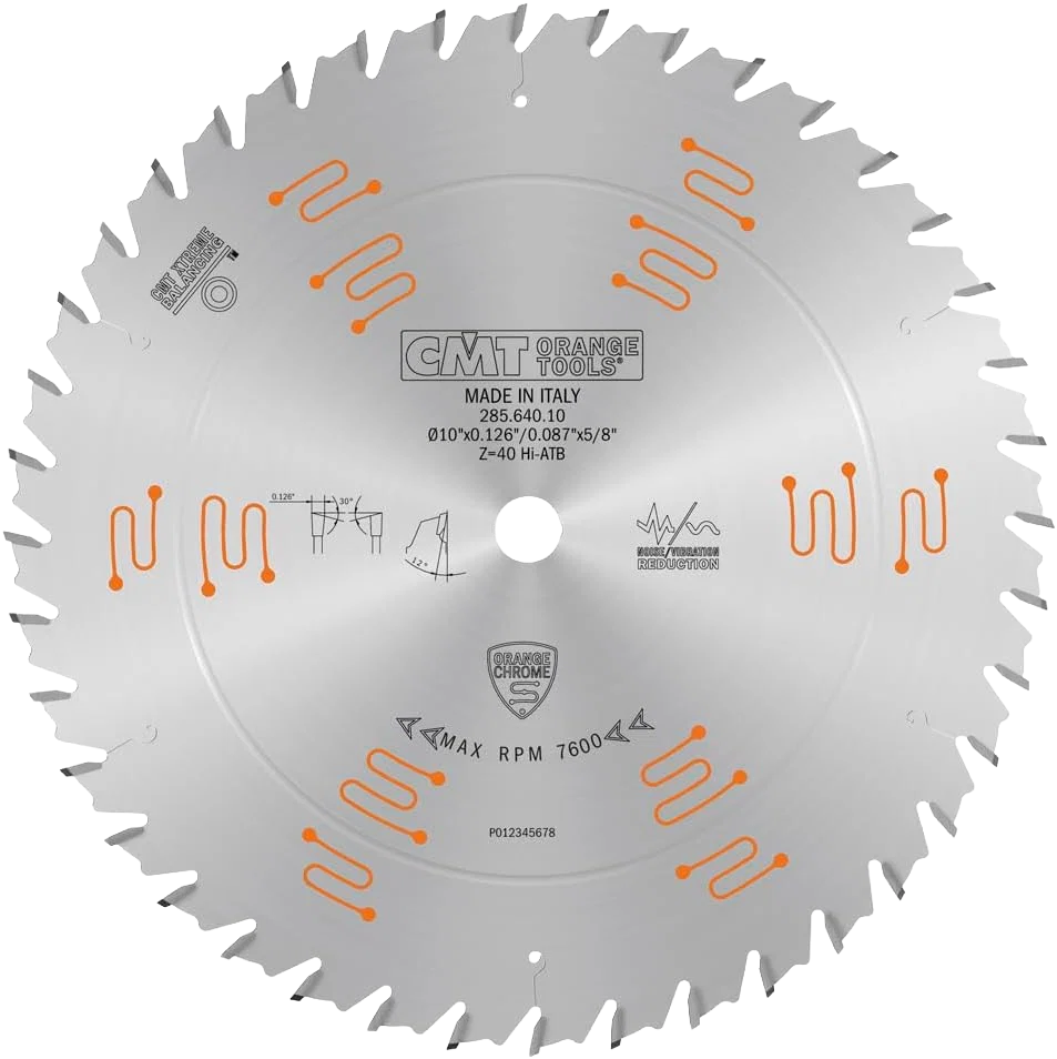 Safe CMT Orange Tools 10 40T Heavy-Duty General Purpose Saw Blade Long-Lasting