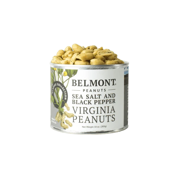 Practical Belmont Sea Salt and Black Pepper Virginia Peanuts 10 oz. Reusable