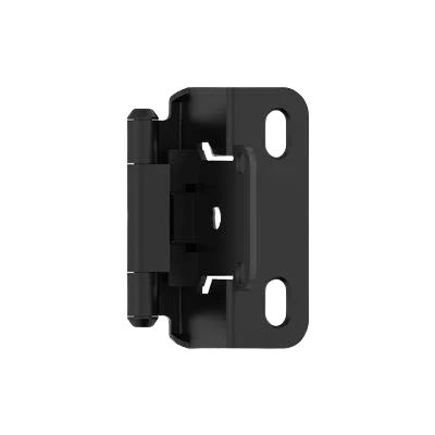 High-Grade Amerock 1 2 Overlay Self-Closing Partial Wrap Matte Black Cabinet Hinge Authentic