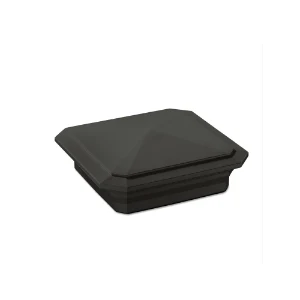 Relaxed TimberTech RadianceRail Composite 4 x 4 Matte Espresso Post Cap Detailed