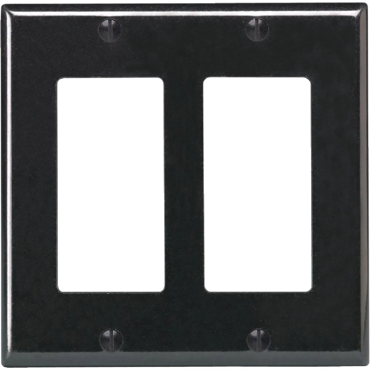Sophisticated Leviton Decora Black 2-Gang Plastic Rocker Wall Plate Powerful