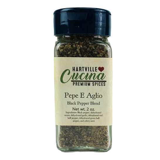 High-End Hartville Cucina Pepe E Aglio Premium Black Pepper Blend 2 oz. Prestigious