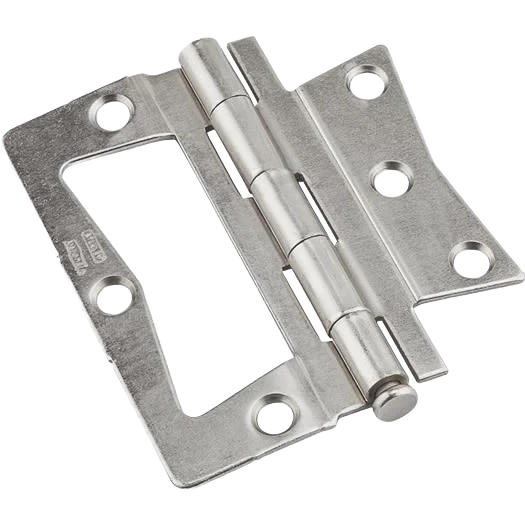 Smart National Hardware 3-1 2 Satin Nickel Surface-Mounted Door Hinge 2-Count Advanced