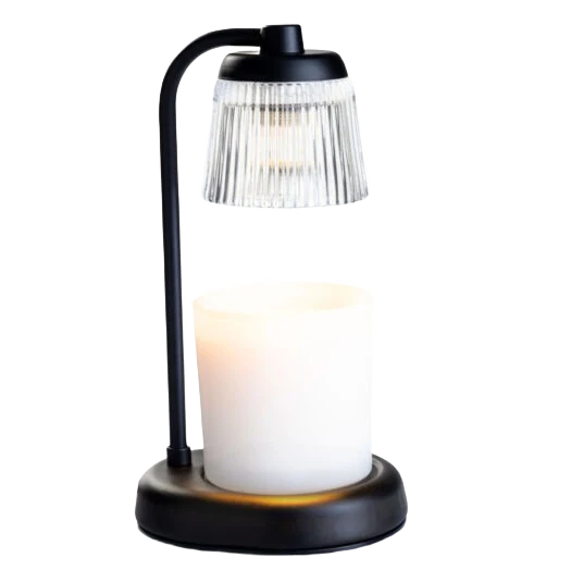 Excellent Candle Warmers Fluted Glass Black Candle Warmer Lamp Natural