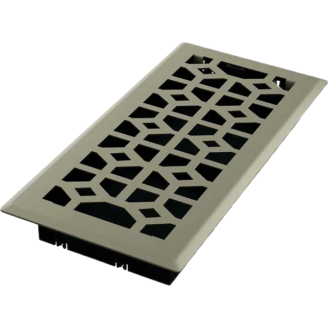 Exceptional Imperial Templar Satin Nickel Steel Floor Register 4 In. x 10 In. Excellent