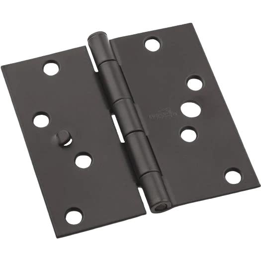 Trendy National Hardware 4 Oil Rubbed Bronze Square Door Hinge 3-Pack Casual