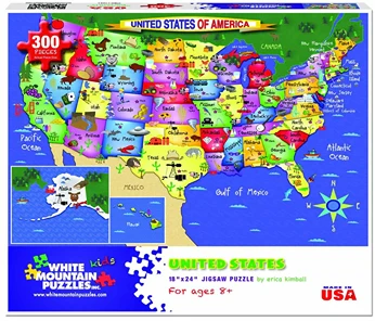 Fine White Mountain United States of America Puzzle 300-Pc Carefully Designed