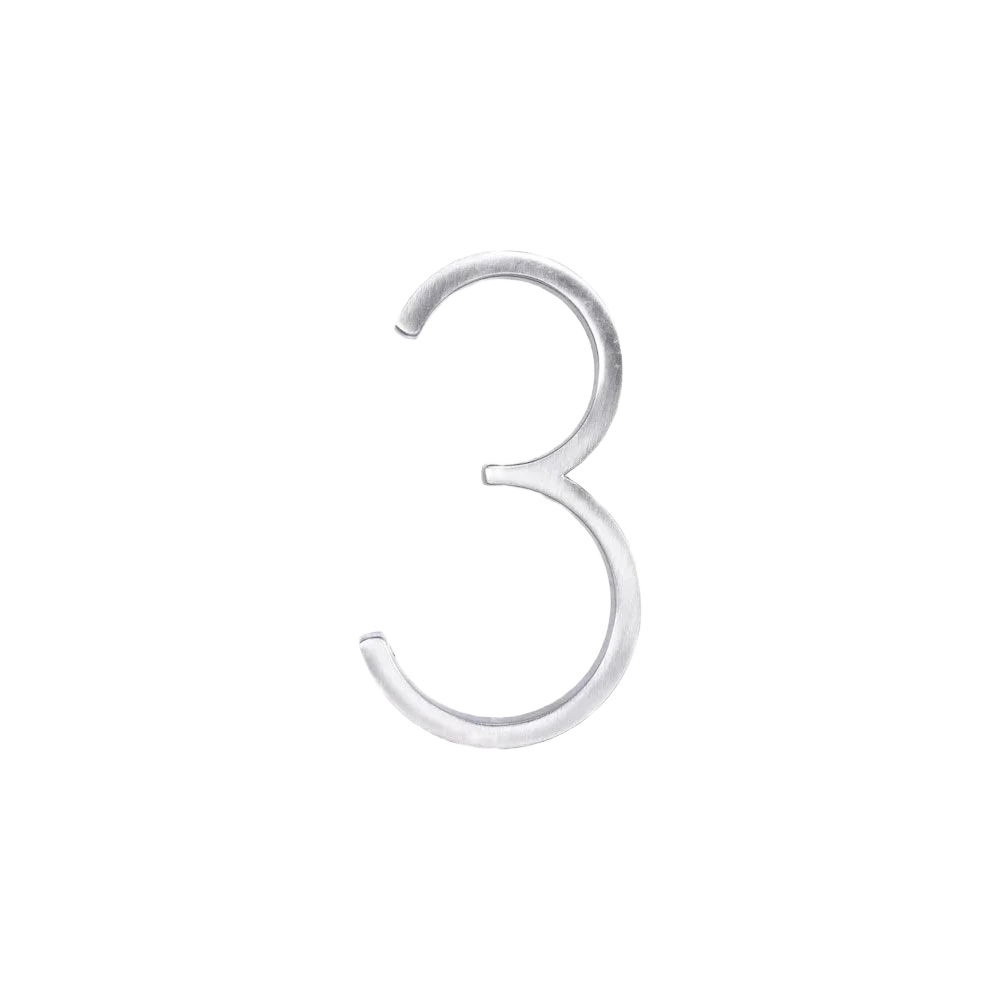 Detailed Hillman Distinctions 5-In. Floating Mount Nickel House Number 3 Sustainable