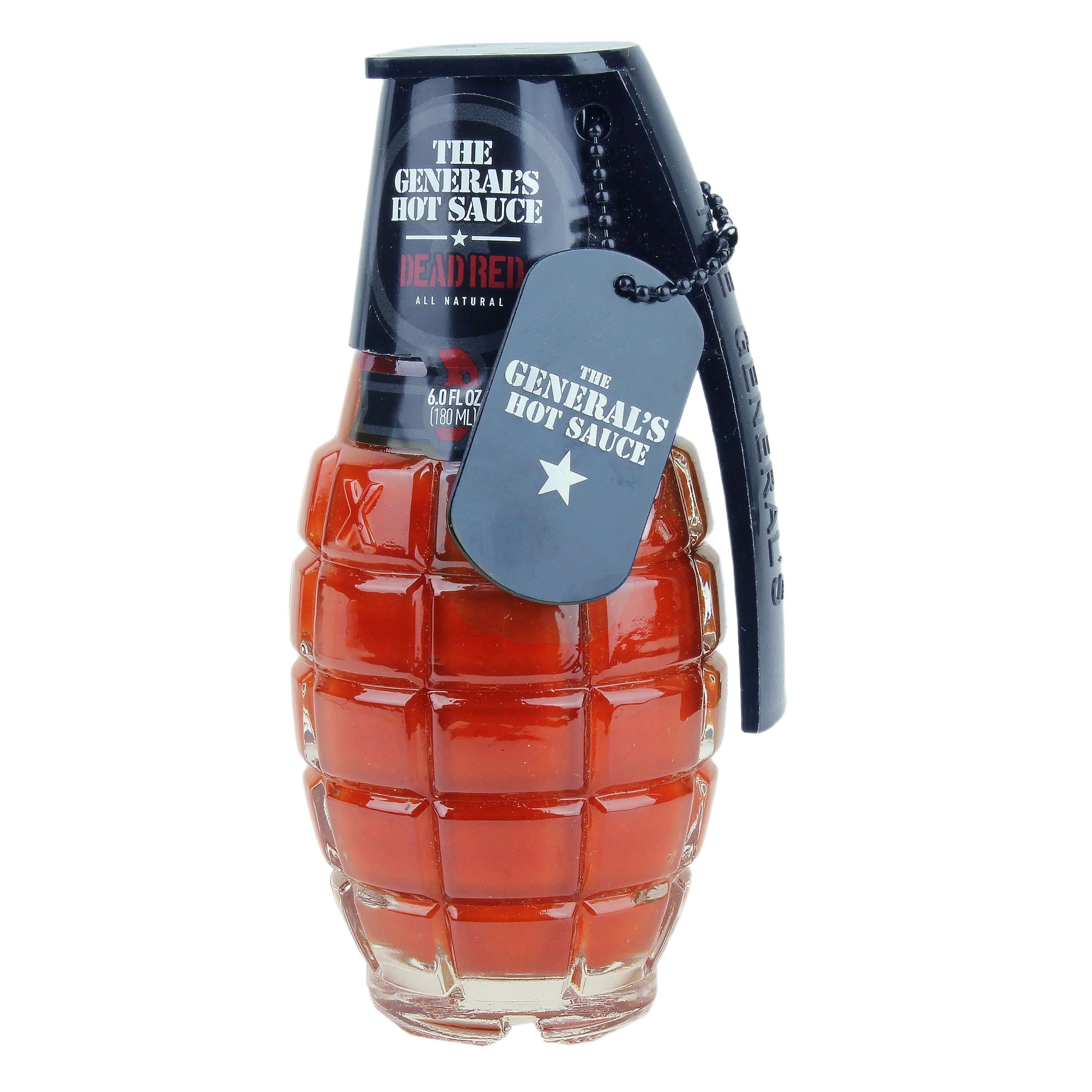 Crafted The General’s Dead Red All-Natural Hot Sauce Grenade Bottle 6 oz. Specialty