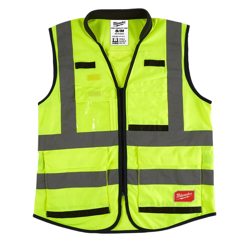 Original Milwaukee Class 2 High Visibility Yellow Performance Safety Vest S M Reliable