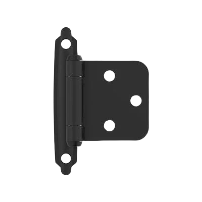 Green Amerock Varying Overlay Self-Closing Face Mount Matte Black Cabinet Hinge Traditional