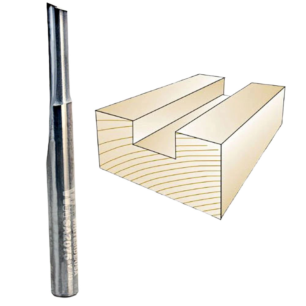 Exceptional Whiteside O-Flute Straight Bit 1 4 in. SH x 1 4 in. CD x 3 4 in. CL Premium