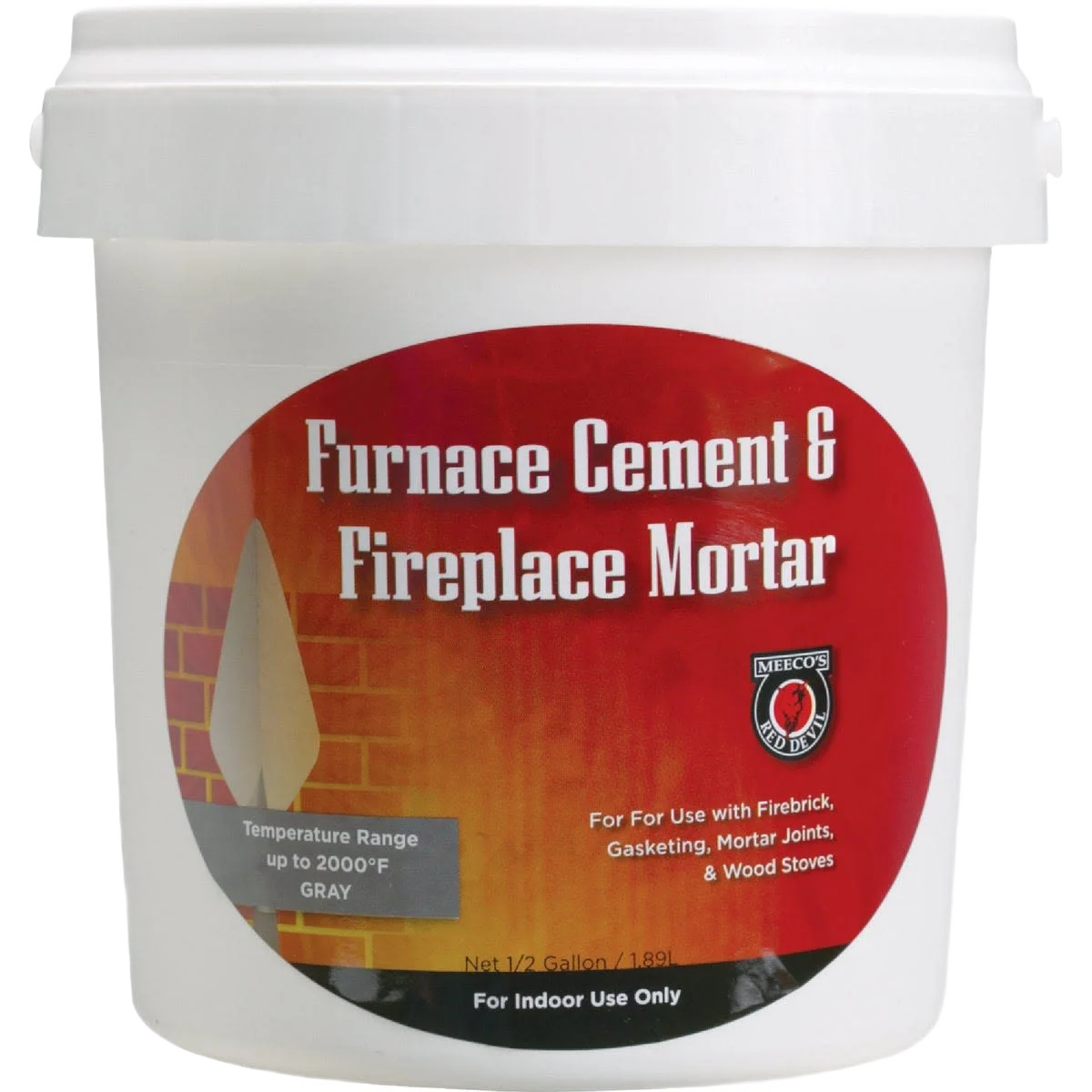 Healthy Meeco’s Red Devil Gray Furnace Cement Fireplace Mortar 1 2 Gallon Fast