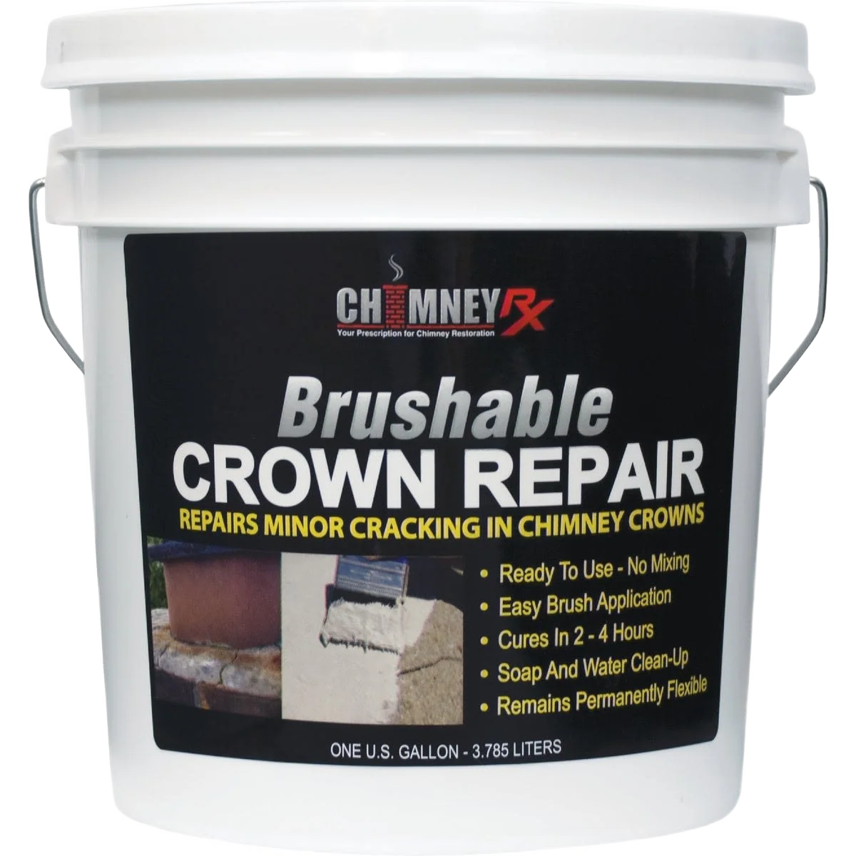 Certified Chimney RX Brushable Crown Repair Elastomeric Sealant Versatile