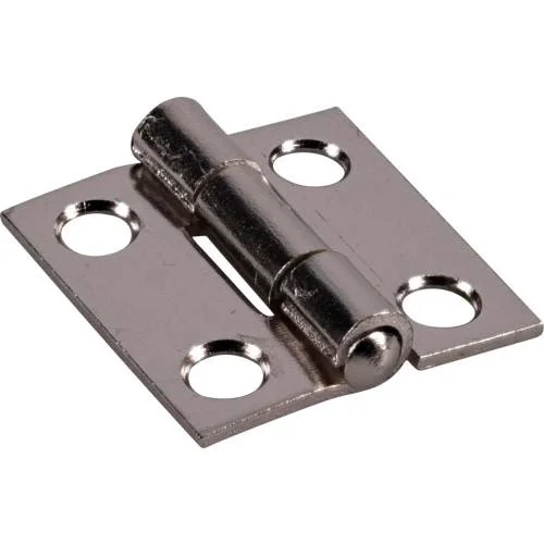 Unique Hillman Hardware Essentials 1 in. Satin Nickel Broad Hinges 4-Pack Consistent