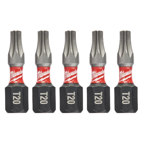 Modern Milwaukee SHOCKWAVE™ Impact Duty™ 1 T20 TORX Bits 5-Pack User-Friendly
