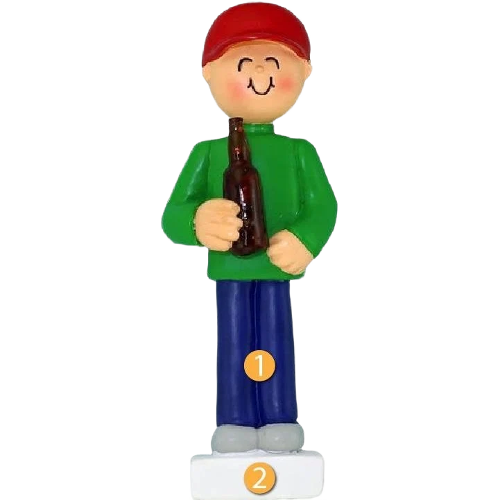 Lightweight Ornament Central Personalized Male Beer Lover Ornament Superior