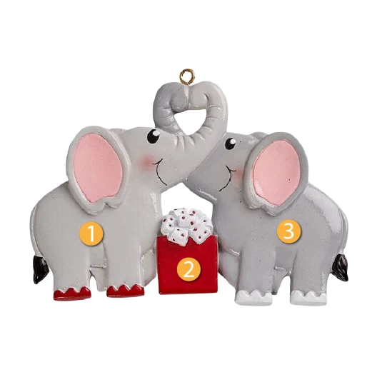 Fast Rudolph Me Personalized Elephant Couple Ornament Outstanding