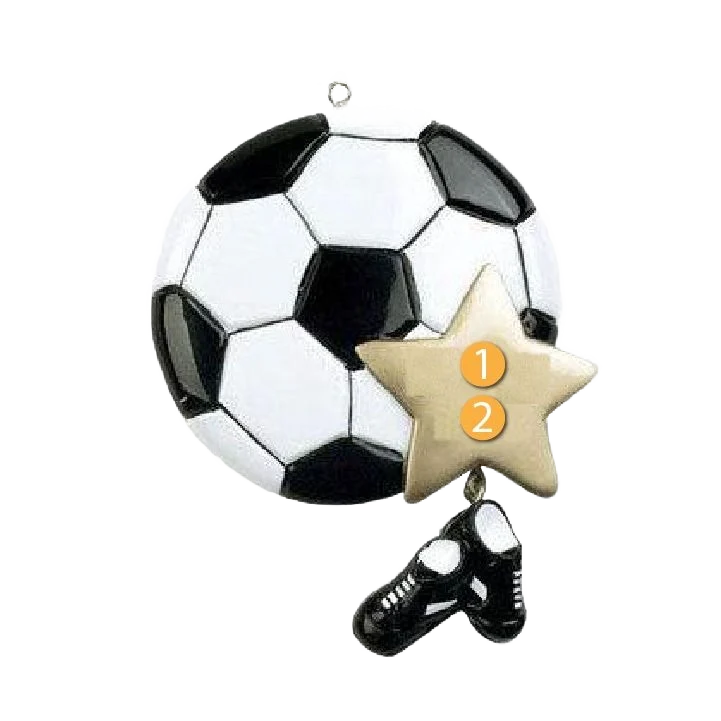 Organic Rudolph Me Personalized Soccer Star Ornament Breathable