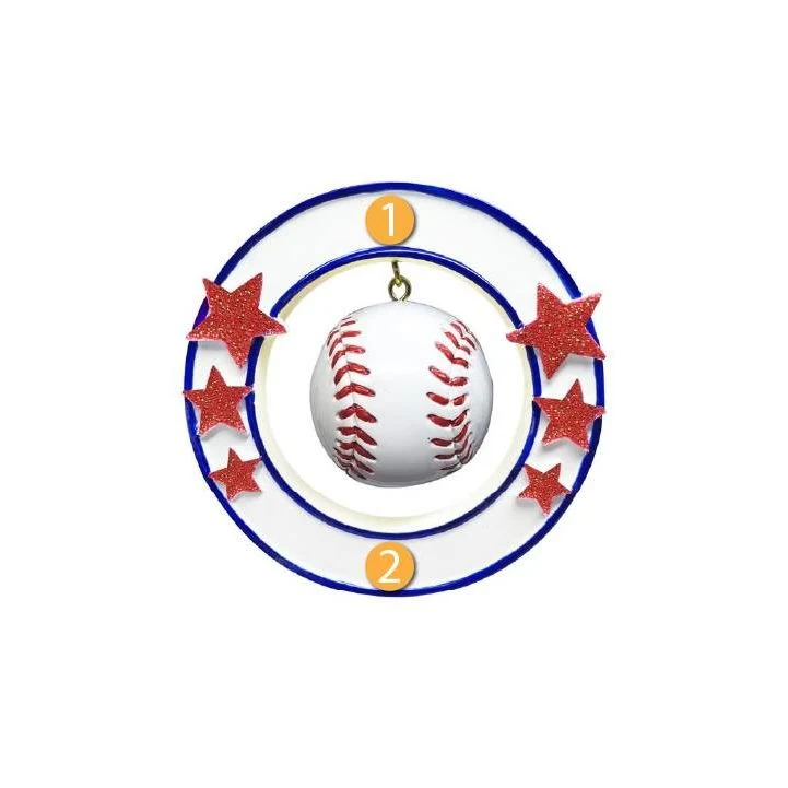 Unique PolarX Personalized 3D Baseball Ornament High-Grade