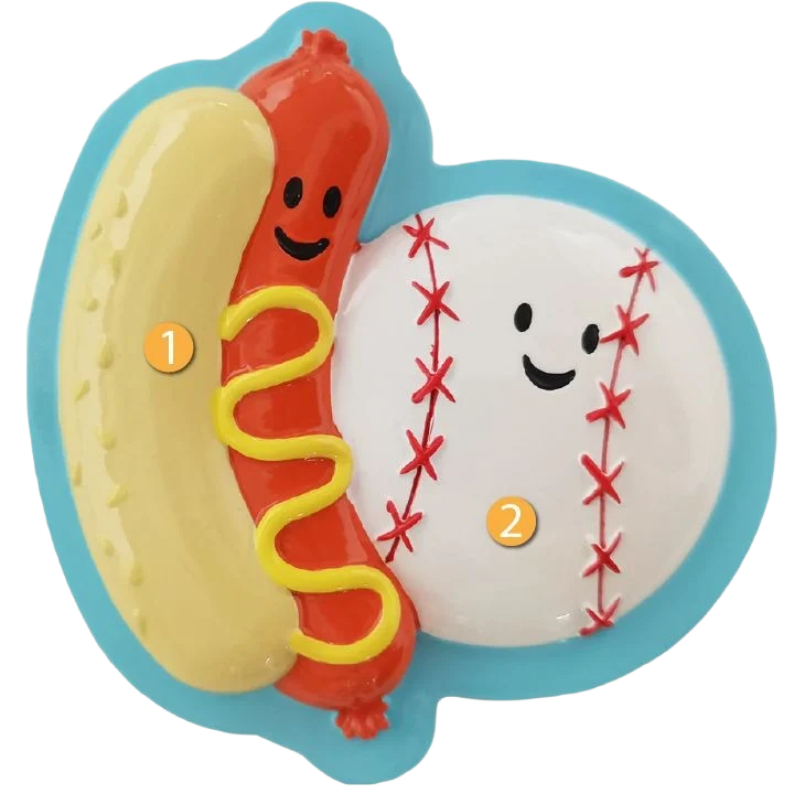 High-Performance PolarX Personalized Hot Dogs Baseball Ornament Optimized