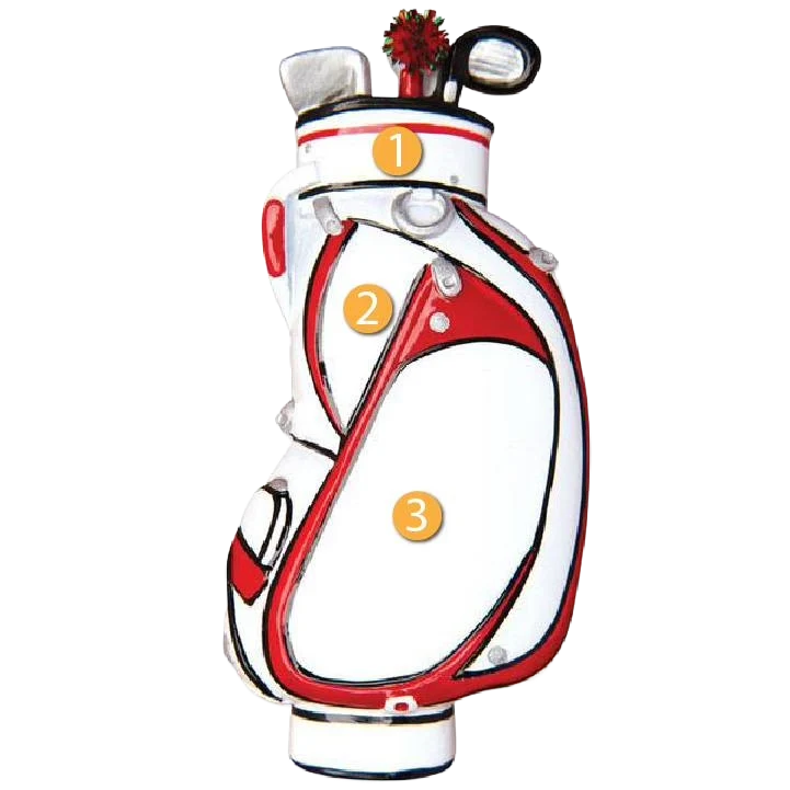 Consistent PolarX Personalized Golf Bag Ornament Top-Quality